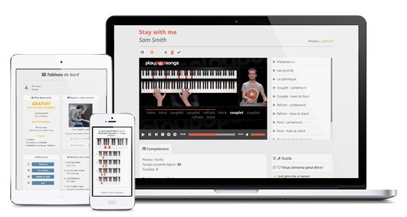 plateforme de tutoriels vidéo pour piano PlayPopSongs