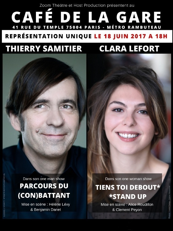 affiche Thierry Samitier et Clara Lefort au Café de la Gare